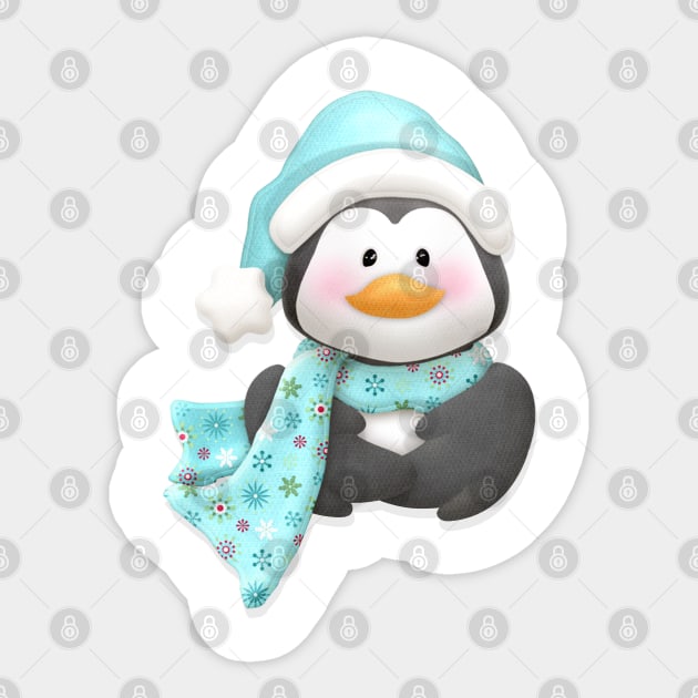 Cute penguin face Sticker by Your Design